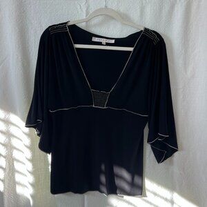 'Vintage' Contrast Stitched Blouse